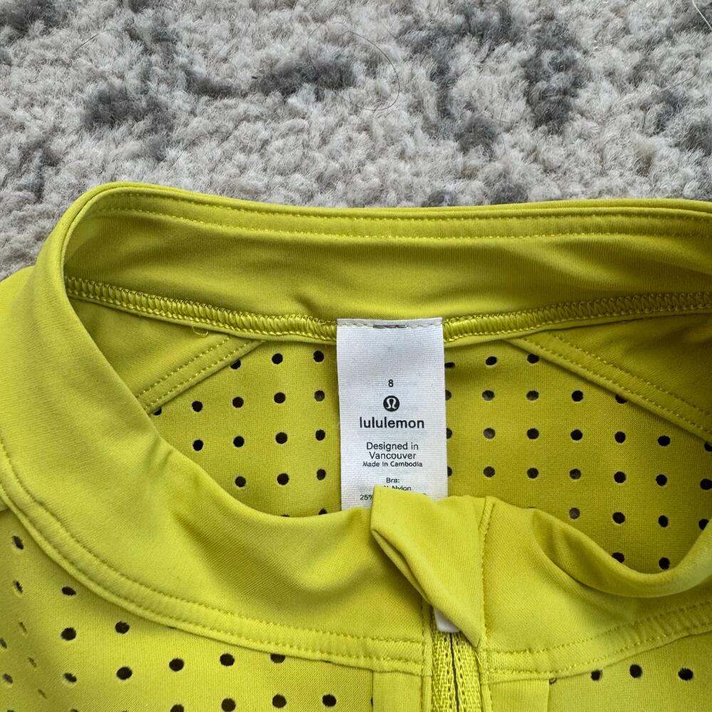 Lululemon Unleash Strength Bra, Yellow Serpentine Size 4 - Picture 5 of 5